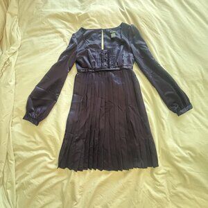 BCBG Satin Dress Empire Waist Purple Dress 2